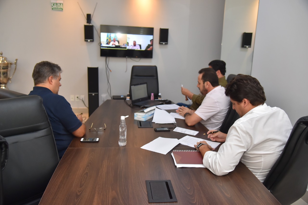Veter Martins e Ronaldo Caiado discutem novas medidas por meio de videoconferência