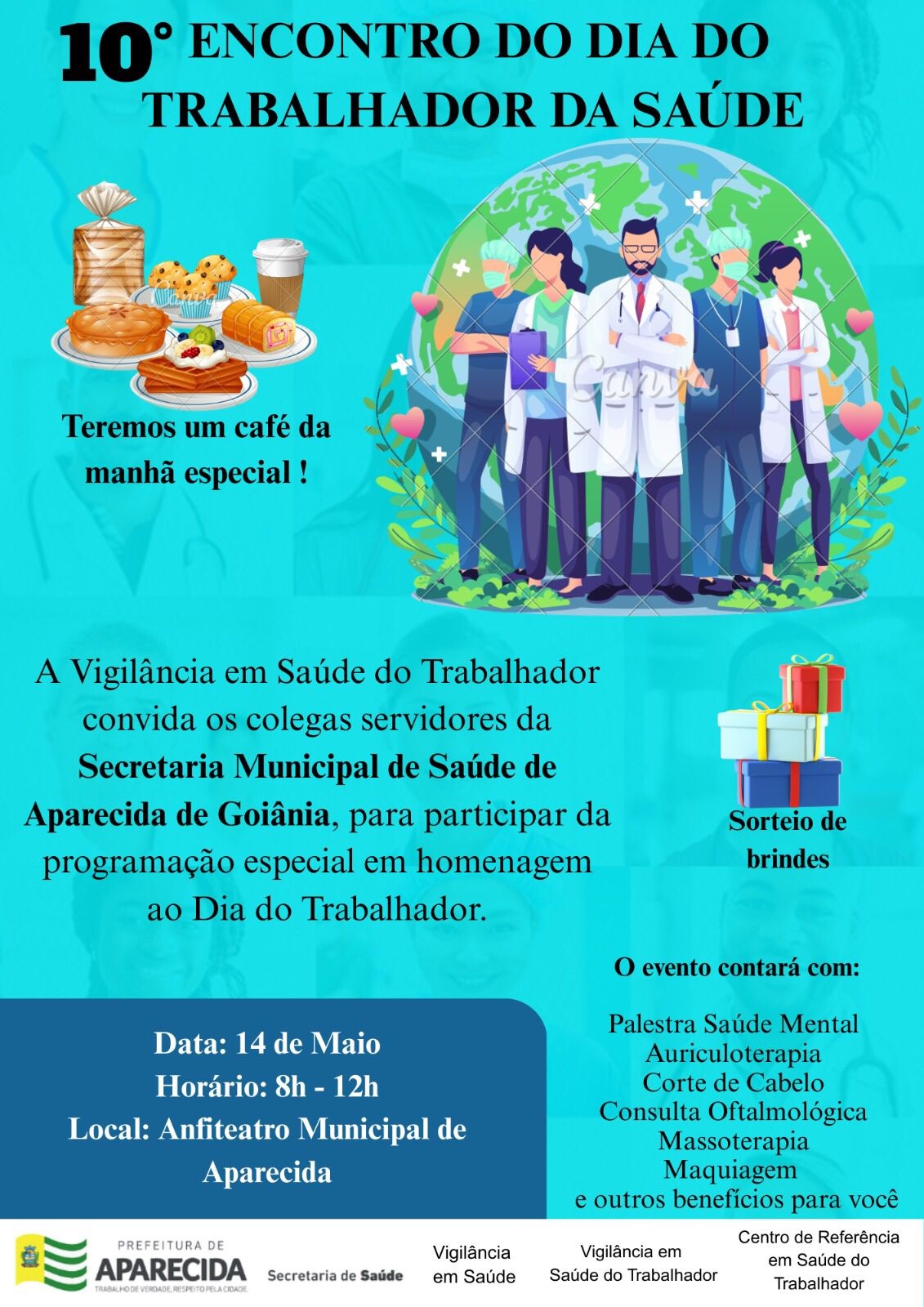 Aparecida realiza 10º Encontro do Dia do Trabalhador da Saúde com foco no bem-estar mental dos profissionais