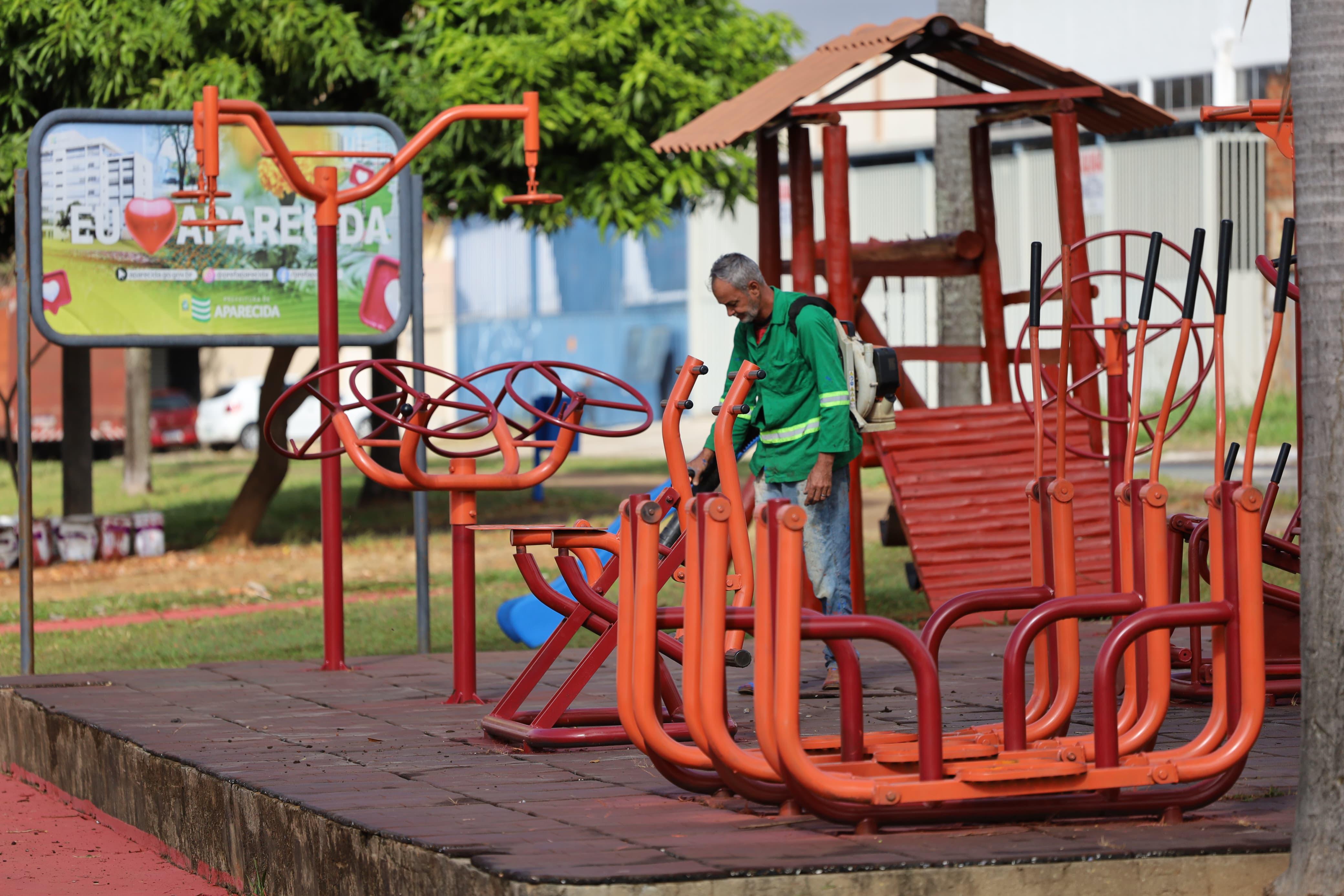 Gestão Vilela trabalha na revitalização de praças e academias abertas em Aparecida
