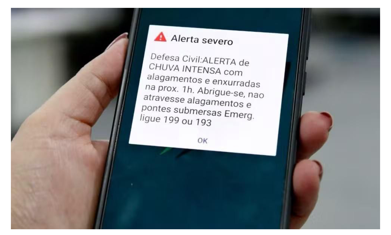 Defesa Civil alerta população sobre teste com mensagens de emergência por celular
