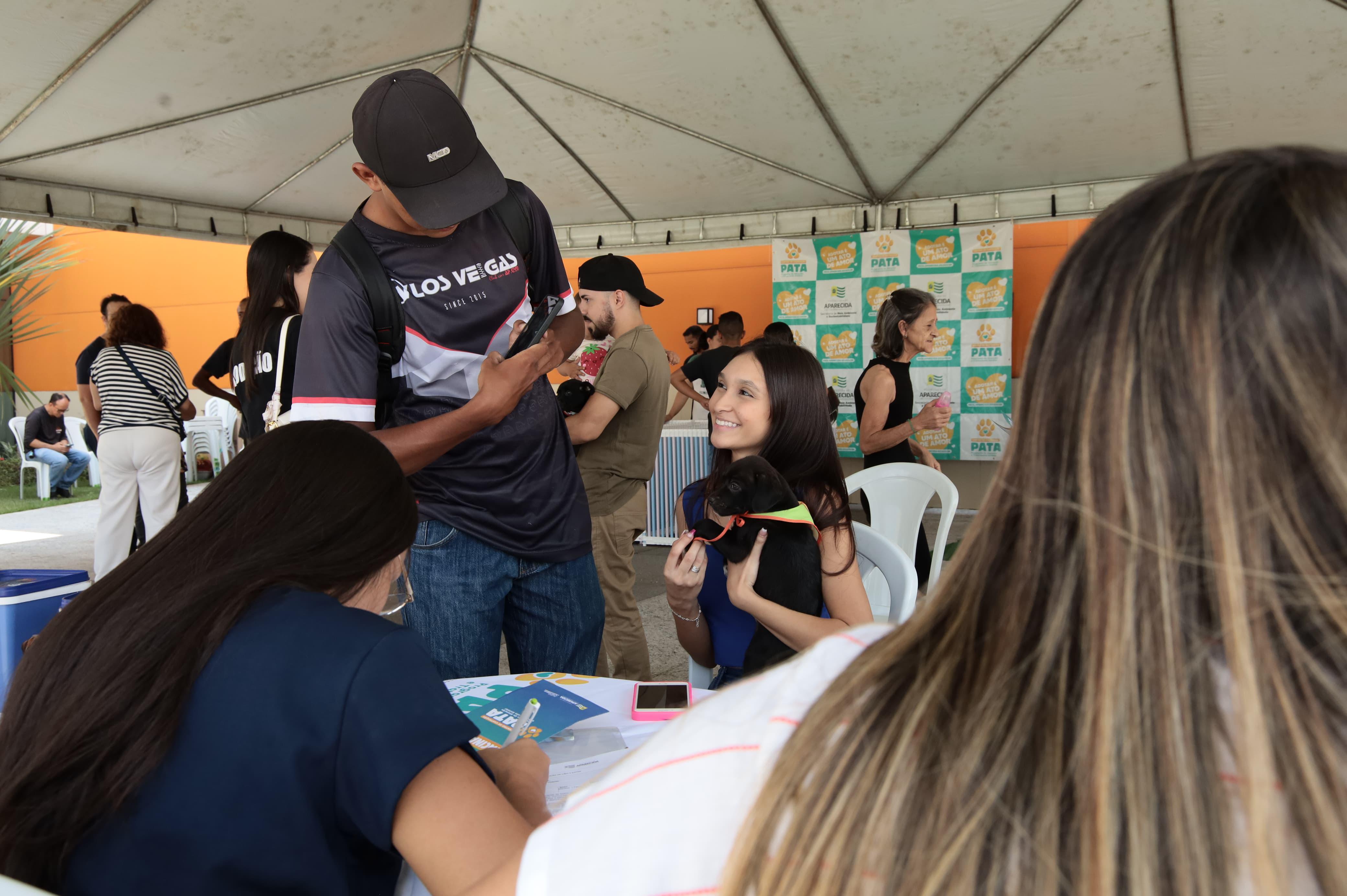 Feira de Adoção da Prefeitura garante novo lar para 31 animais em Aparecida