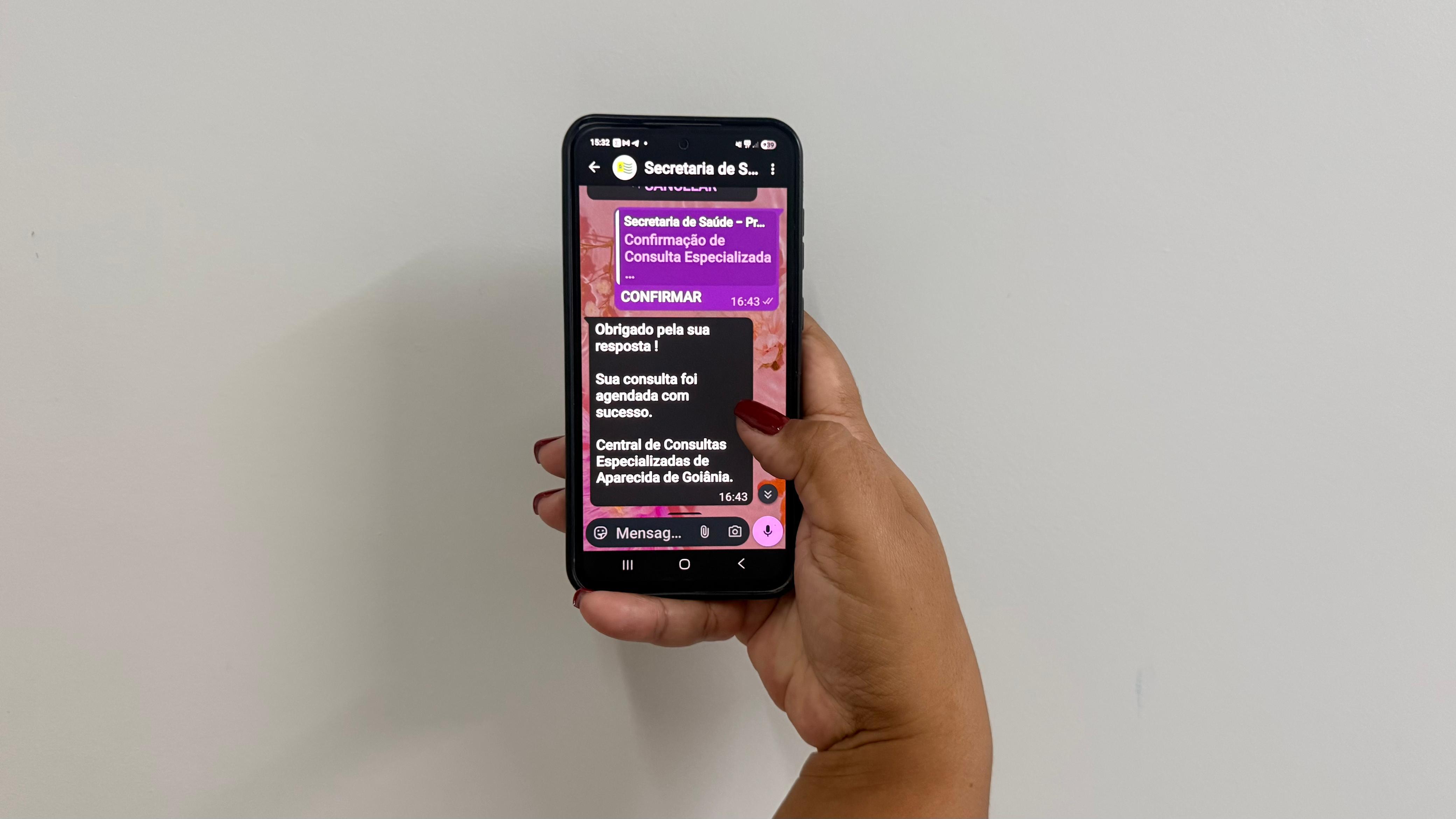 Saúde de Aparecida confirma consultas especializadas pelo WhatsApp