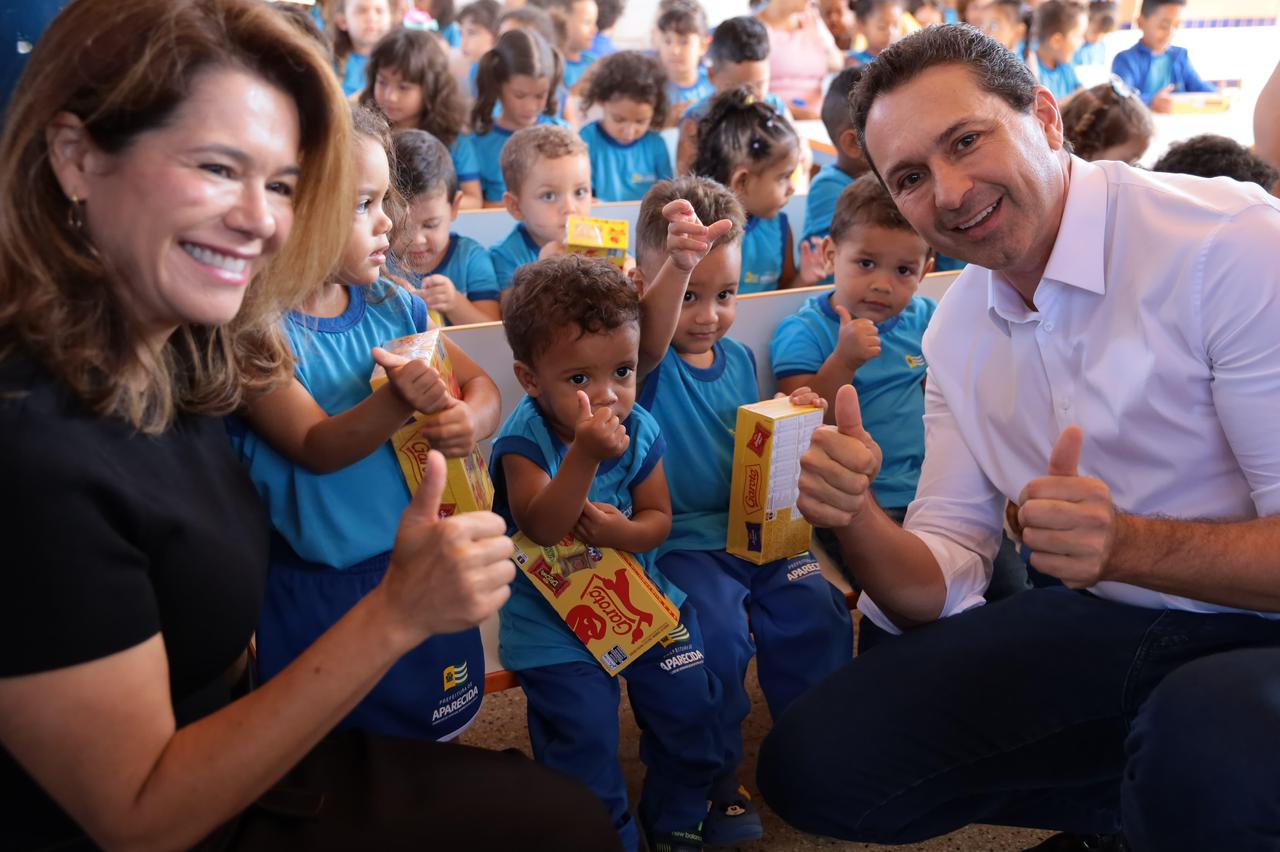 Em ação inédita, Prefeitura distribui chocolate para mais de 46 mil alunos de escolas e CMEIs em Aparecida